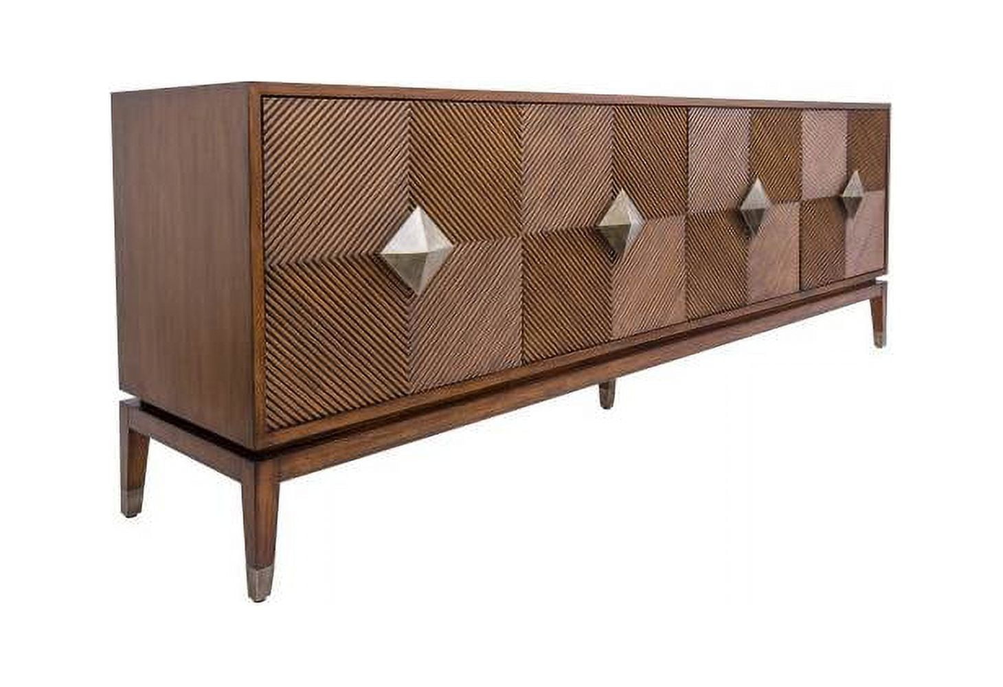 Diamond Collection Accra Large Cabinet Brown/Black, Aged Brass