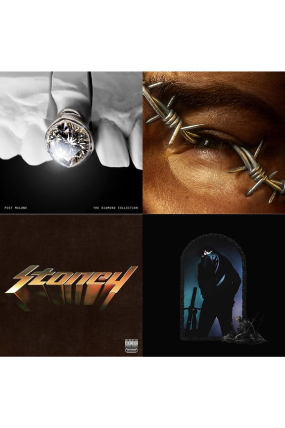 Diamond Collection (Metallic Silver Vinyl/2LP) & Beerbongs & Bentleys (2LP/Clear Vinyl) & Stoney (Orange LP Vinyl) & Hollywood's Bleeding (2LP/Pink Vinyl)