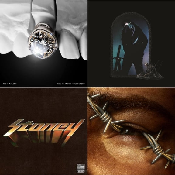 Diamond Collection (Metallic Silver Vinyl/2LP) & Hollywood's Bleeding (Lavender Vinyl/2LP) & Stoney (Orange LP Vinyl) & Beerbongs & Bentleys (2LP/Clear Vinyl)