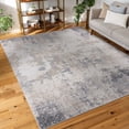 thumbnail image 1 of Diamond Contemporary 3' x 5' Gray and Cream Polypropylene Indoor Area Rug, 1 of 8