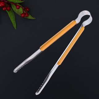 Cooking Kitchen Tongs Food BBQ Tool Salad Bacon Steak Bread Cake Wooden  Thickened Cute Shape Home Home Kitchen Utensil