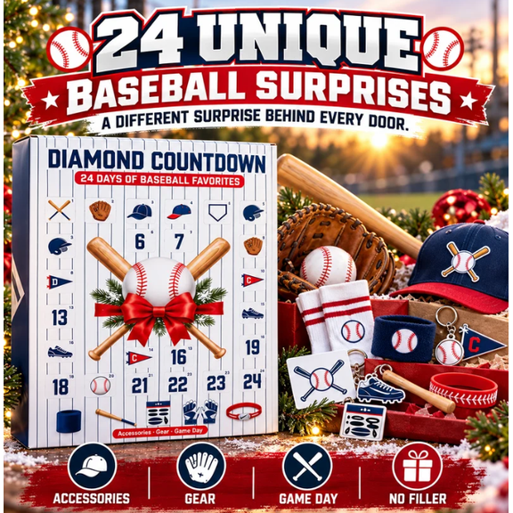 Diamond Countdown Baseball Advent Calendar – 24 Days of Baseball Surprises
