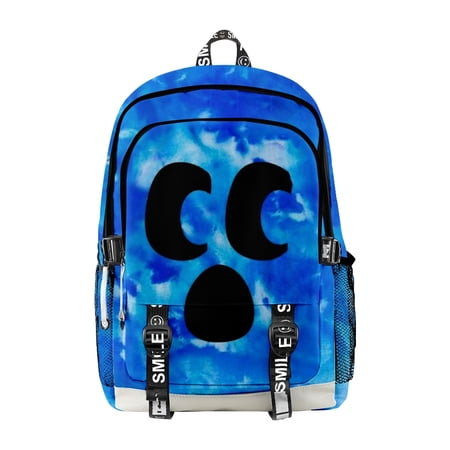 Diamond Craftee Face Tie Dye Backpack Zipper Rucksack Funny Cartoon Daypack Oxford Cloth Bag