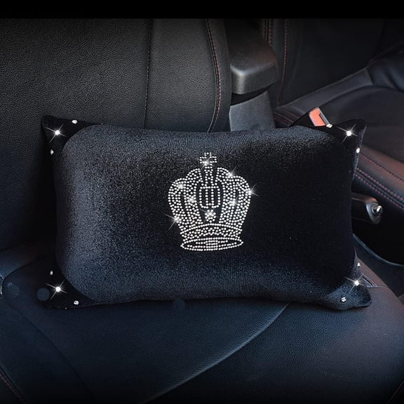 Diamond Crown Headrest Pillow Waist Pillow Lumbar Support Pillow