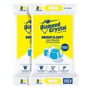 Diamond Crystal 2 Pack High Purity Bright & Soft Water Softener Salt Pellets, 50 Pounds