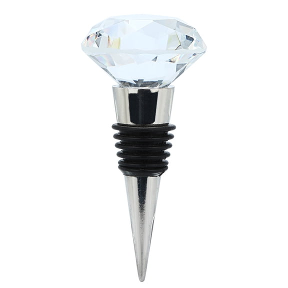 Diamond Crystal Stainless Steel Champagne Stopper Silicone Seal for Sparkling Wine Bottles Home Bars