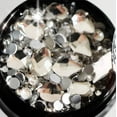 thumbnail image 1 of Diamond Crystals | White Glass | Flatback | Gemstones | Rhinestones | 3D Nail Art  Decor Kit, 1 of 5