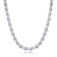 thumbnail image 1 of Diamond-Cut 5mm Sterling Silver Solid Rope Chain, 1 of 5