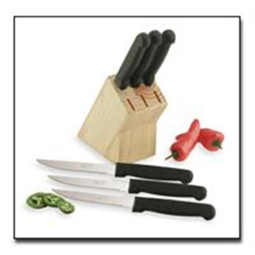 Diamond Cut 6pc Steak Knives in a sturdy wood block