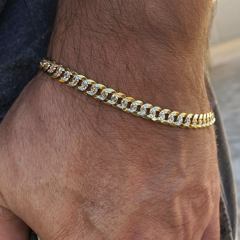 8 Men's Miami Cuban Link Bracelet in 14k Yellow Gold (6 mm)