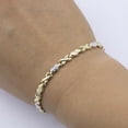 thumbnail image 1 of Diamond-Cut Hearts & Kisses Stampato Women’s Adult Bracelet 14K Two-Tone Gold, 5.54 Gr – Goldum NYC, 1 of 4