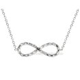 thumbnail image 1 of Diamond Cut Infinity Pendant Ladies Necklace Sterling Silver Rolo Chain 16"-18" adjustable, 1 of 2