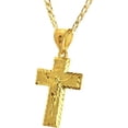 thumbnail image 1 of Diamond Cut Jesus on Cross Pendant 20" Cuban Chain Necklace MPG 007 G (20"), 1 of 3