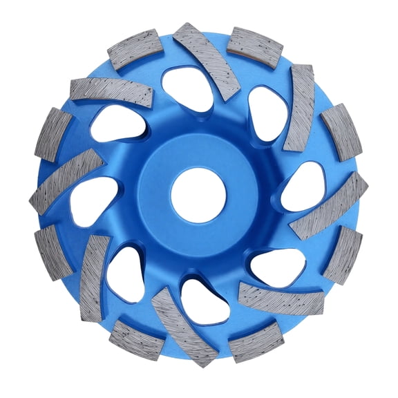 Diamond Cut Off Saw Blade, Blue 4.9 Inch Segmented Turbo Grinding Wheel Disc, 1 Pack Heavy Duty Durable Abrasive Tool, for Tile Concrete Masonry Stone Ceramic Construction Polishing and Cutting Appli