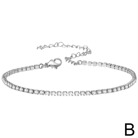 Diamond Cut Tennis Sterling Silver Foot Chain Ankle Anklets Bracelet Boho P4O1
