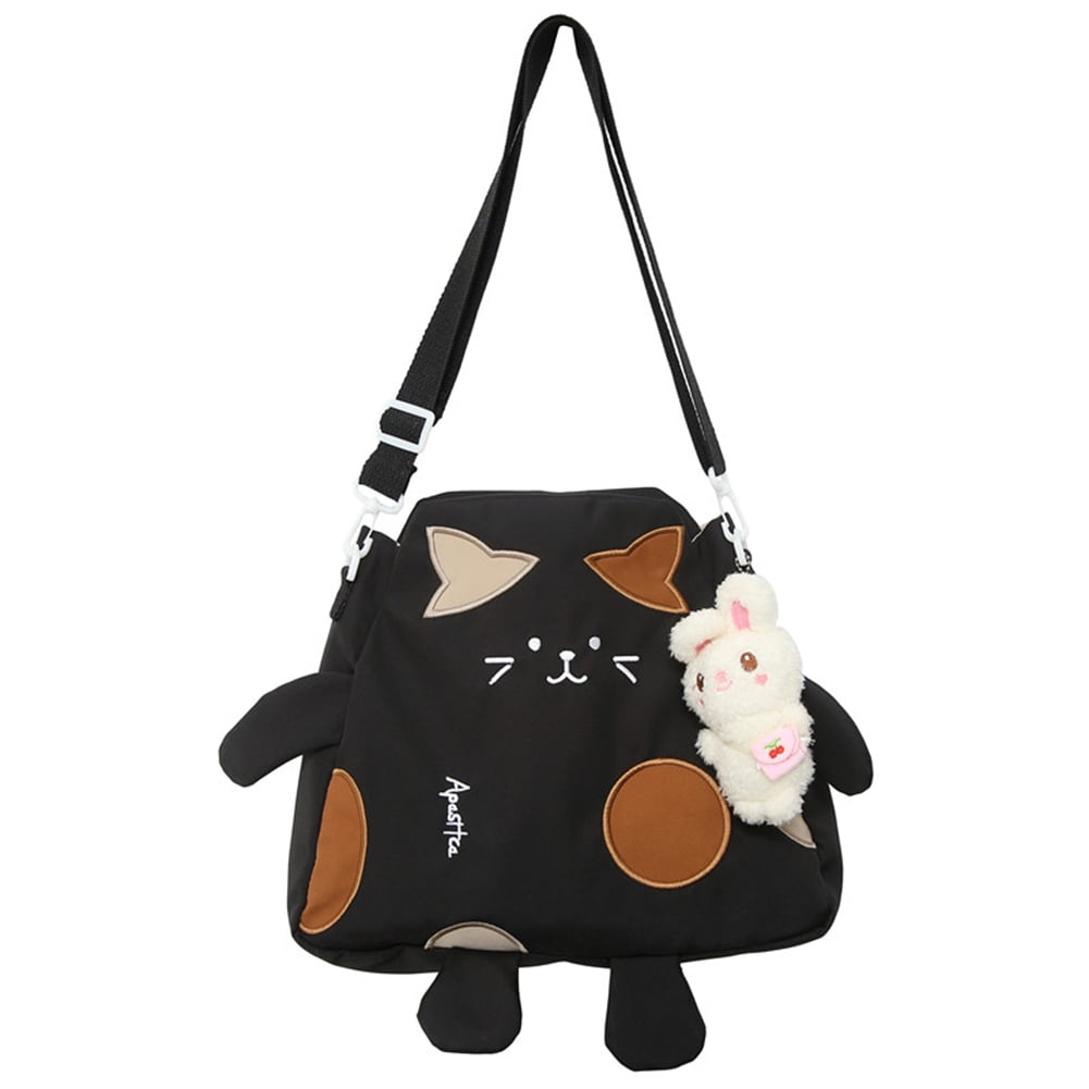 Diamond Cute Cat Shape Crossbody Bag Kawaii Shoulder Bag Large Capacity ...