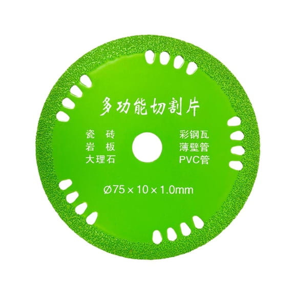 Kind to Tight Budgets,Glass Ceramic Cutting Disc Thin Blade Wheel For Angle New Grinder,Easy on the Hands,Compact Profile Saves Space,Green,75mm,Style A