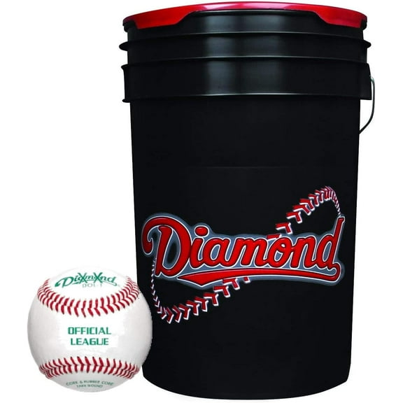 Diamond DOL-1 BLEM Baseballs 60 (Five Dozen) and Cushion Lide Bucket