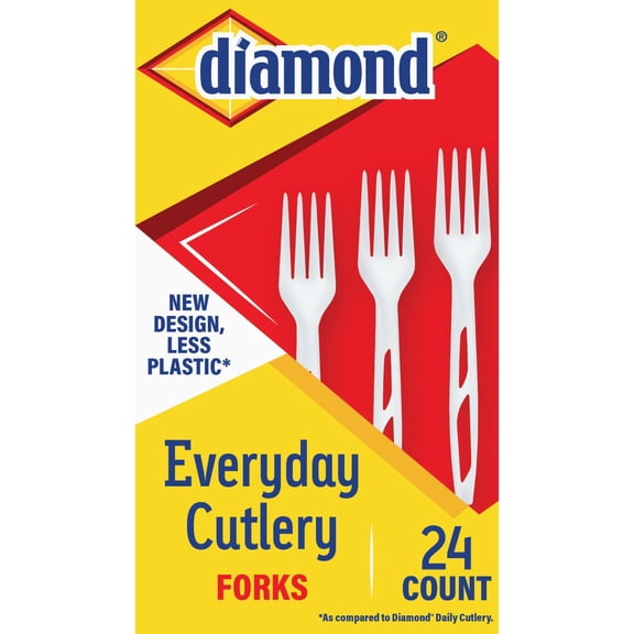 Diamond Daily Super Strong Luncheon Size Forks 24 ct