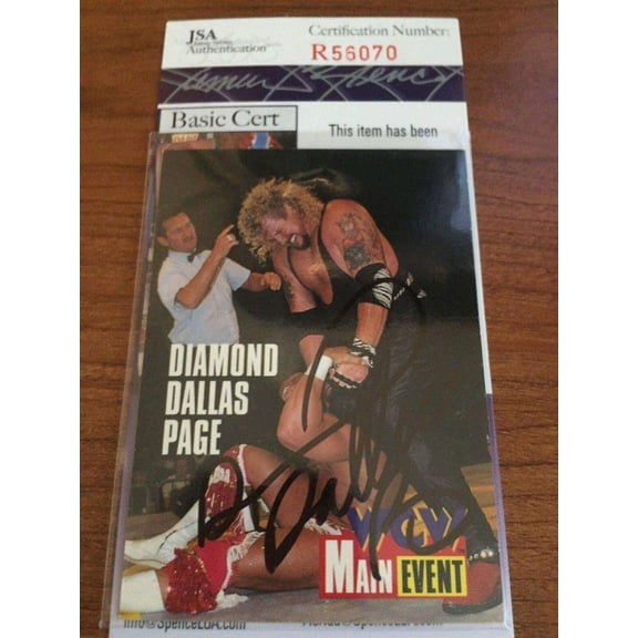 Diamond Dallas Page signed 1995 cardz Wcw Main Event Wrestling card JSA