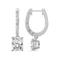 thumbnail image 1 of Diamond Dangle Earring | 10 Carat IGI Certified Radiant Shape Lab Grown Diamond Dangle | 14K in White Gold | Elara Dangling Lab Diamond Earrings | FG-VS1-VS2 Quality | Friendly Diamonds, 1 of 1