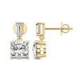 thumbnail image 1 of Diamond Dangle Earring | 2 Carat IGI Certified Cushion Shape Lab Grown Diamond Dangle | 14K in Yellow Gold | Sabela Dangling Lab Diamond Earrings | FG-VS1-VS2 Quality | Friendly Diamonds, 1 of 5