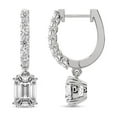 thumbnail image 1 of Diamond Dangle Earring | 3 Carat IGI Certified Emerald Shape Lab Grown Diamond | 18K White Gold | Anaisa Dangling Lab Diamond Earrings | Prong Setting | FG-VS1-VS2 Quality | Friendly Diamonds, 1 of 6