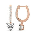thumbnail image 1 of Diamond Dangle Earring | 4 Carat IGI Certified Heart Shape Lab Grown Diamond Dangle | 18K in Rose Gold | Elara Dangling Lab Diamond Earrings | FG-VS1-VS2 Quality | Friendly Diamonds, 1 of 1