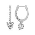 thumbnail image 1 of Diamond Dangle Earring | 4 Carat IGI Certified Heart Shape Lab Grown Diamond Dangle | 18K in White Gold | Elara Dangling Lab Diamond Earrings | FG-VS1-VS2 Quality | Friendly Diamonds, 1 of 1