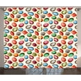 thumbnail image 1 of Ambesonne Colorful Curtains 2 Panel Set, Topaz Diamonds Art, 108" x 84", Multicolor, 1 of 3
