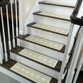 thumbnail image 1 of Diamond Design 9" X 28" Stair Treads - 70 % Cotton Anti-Slip Carpet Strips for Indoor Stairs-Easy to Install Stair Treads with Double Adhesive Tape-Safe, Extra-Grip, 15-Pack-Banana Cream Yellow, 1 of 8