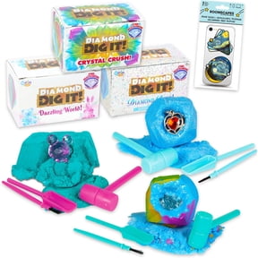 Diamond Digging Kit for Kids - Bundle with 3 GS Diamond Excavation Mining Kits Including Mystery Gemstones, Crystals, and Tools for Kids, Boys, Girls | STEM Digging Toy Set