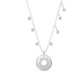 thumbnail image 1 of Silvermist Jewelry Diamond Disc Pendant Necklace 18K White Gold over 925 Sterling Silver | Everyday Jewelry for Women, Birthday Gift for Her, 1 of 2