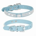 thumbnail image 1 of Diamond Dog Collar,Pet Collar Dog Collar Crystal Studded Pet Collar For Small Medium Dog(M,Blue#2), 1 of 2