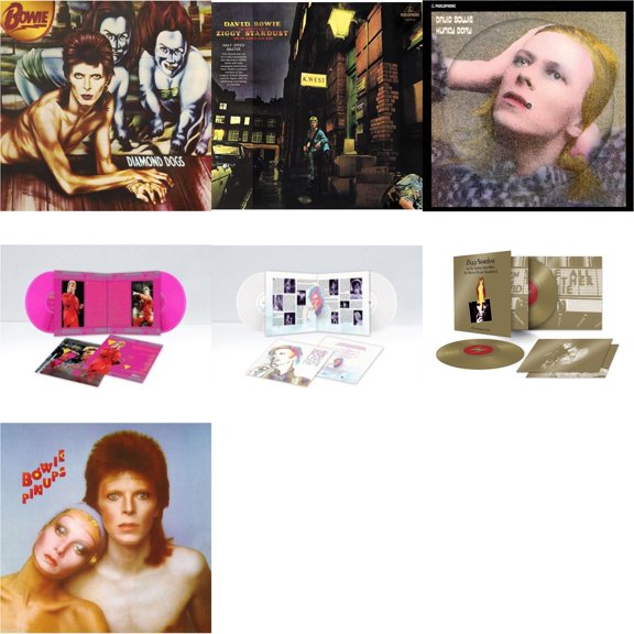 Diamond Dogs (2016 Remastered Version) & Rise & Fall Of Ziggy Stardust & The Spiders From Mars (2012 Remaster/Half-Speed Master) & Hunky Dory (2015 Remaster/50Th Anniv/Picture Disc) & Montreal '87 (Limited/Pink LP Vinyl) & Live Los Angeles 1974 (White LP Vinyl/Limited) & Ziggy Stardust & The Spiders From Mars Ost (50Th Anniversary/2LP) & Pinups (2015 Remaster)