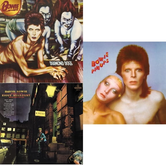 Diamond Dogs (2016 Remastered Version) & Rise & Fall Of Ziggy Stardust & The Spiders From Mars (2012 Remaster/Half-Speed Master) & Pinups (2015 Remaster) [LP Vinyl Bundle]