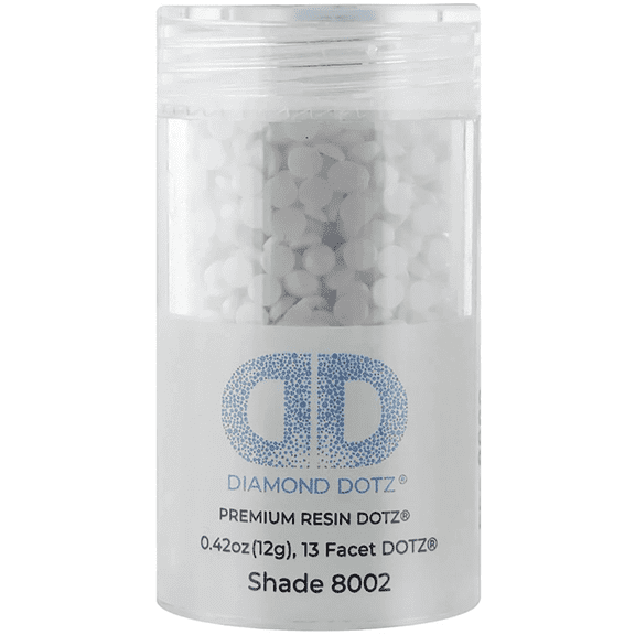 Diamond Dotz 2.8MM 12G Single Cylinder (1 Pack) White - Freestyle Diamond Painting Beads, Diamond Art Beads, Replacement Drills, Loose Gems for DIY Crafts and Art Projects