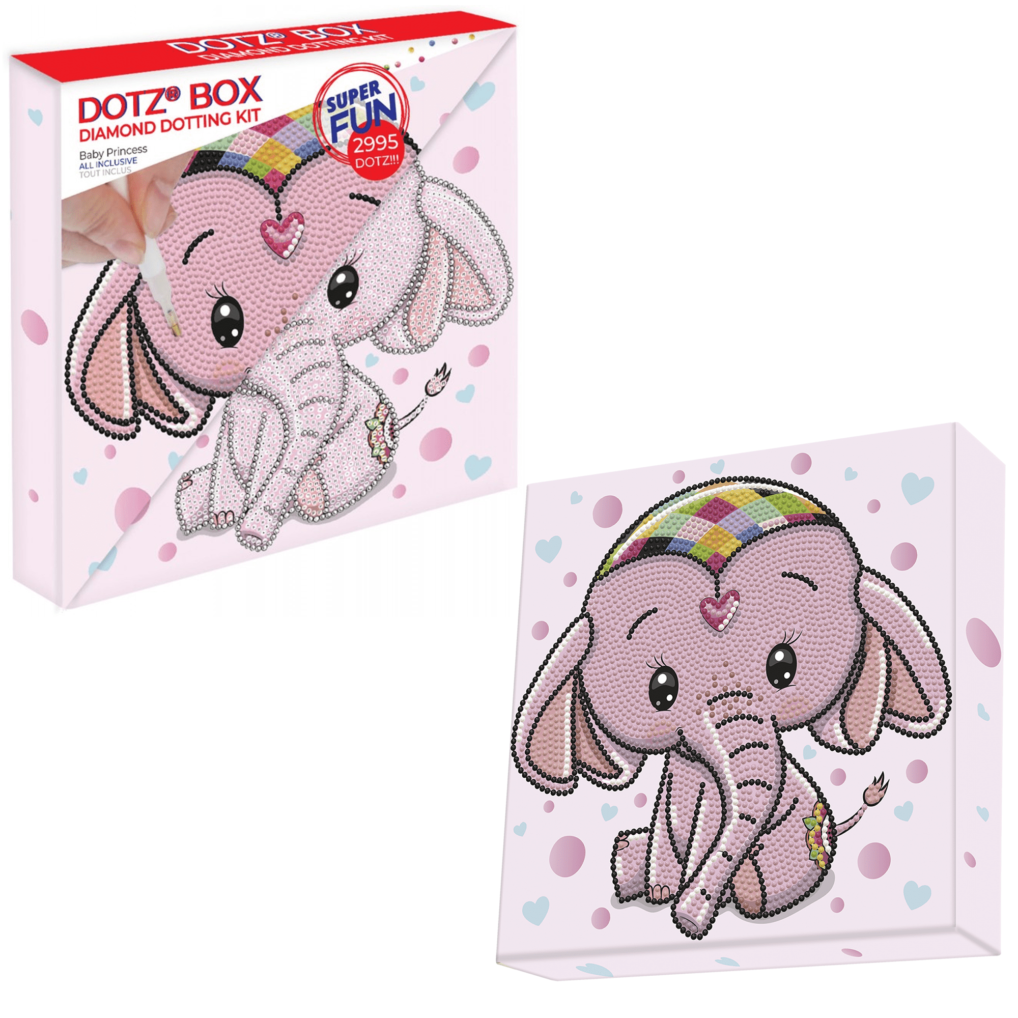 Diamond Dotz Baby Princess Dotz Box Animal Diamond Painting Kits for Adults - Diamond Art Kits a Relaxing Creative Craft Kit with Dotz Gems 8.7"x8.7"