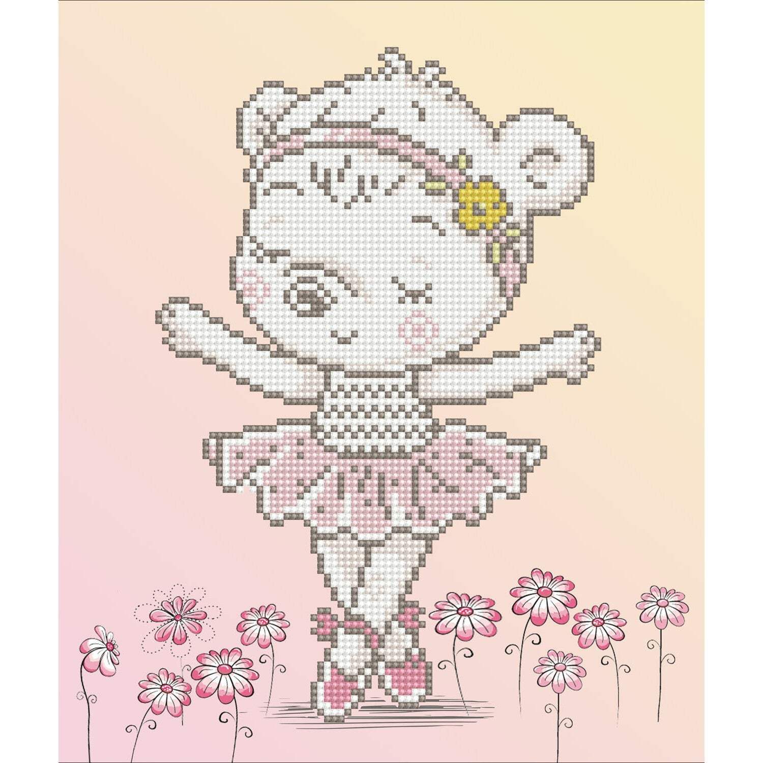 Diamond Dotz Ballet Bear Dance Diamond Painting Kits for Adults - Diamond Art Kits a Relaxing Creative Craft Kit with Dotz Gems  12.6"x12.6"