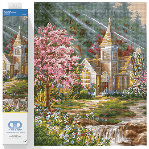 Diamond Dotz Be Still Spring Diamond Painting Kits for Adults - Diamond Art Kits a Relaxing Creative Craft Kit with Dotz Gems 28x22