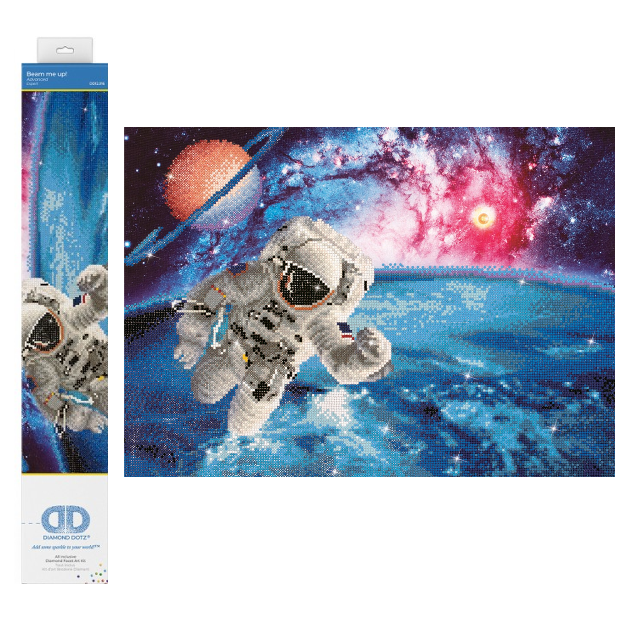 Diamond Dotz Beam me up! Space Diamond Painting Kits for Adults - Diamond Art Kits a Relaxing Creative Craft Kit with Dotz Gems 18.1"x22.4"