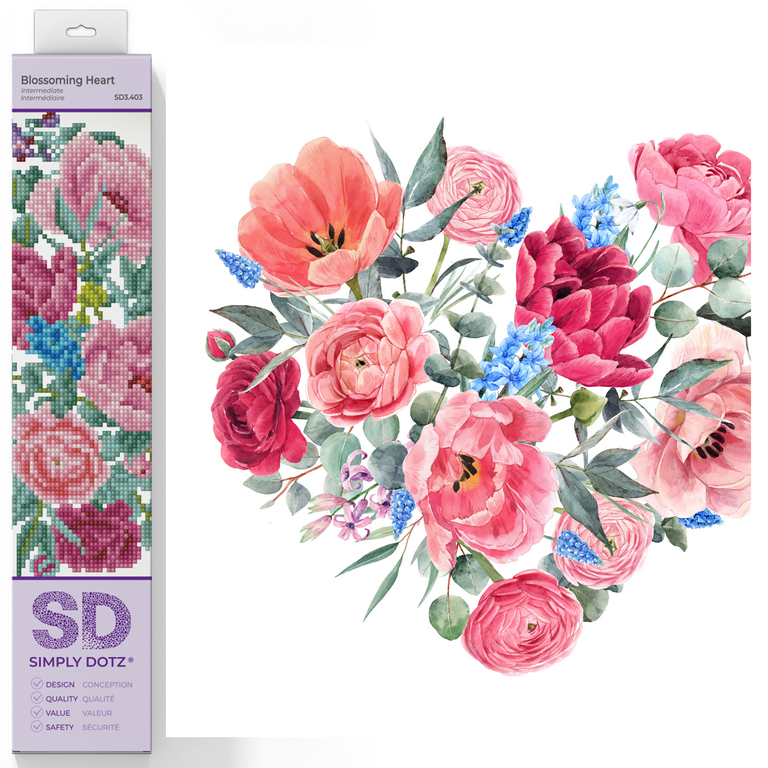 Diamond Dotz Blossoming Heart Flowers Diamond Painting Kits