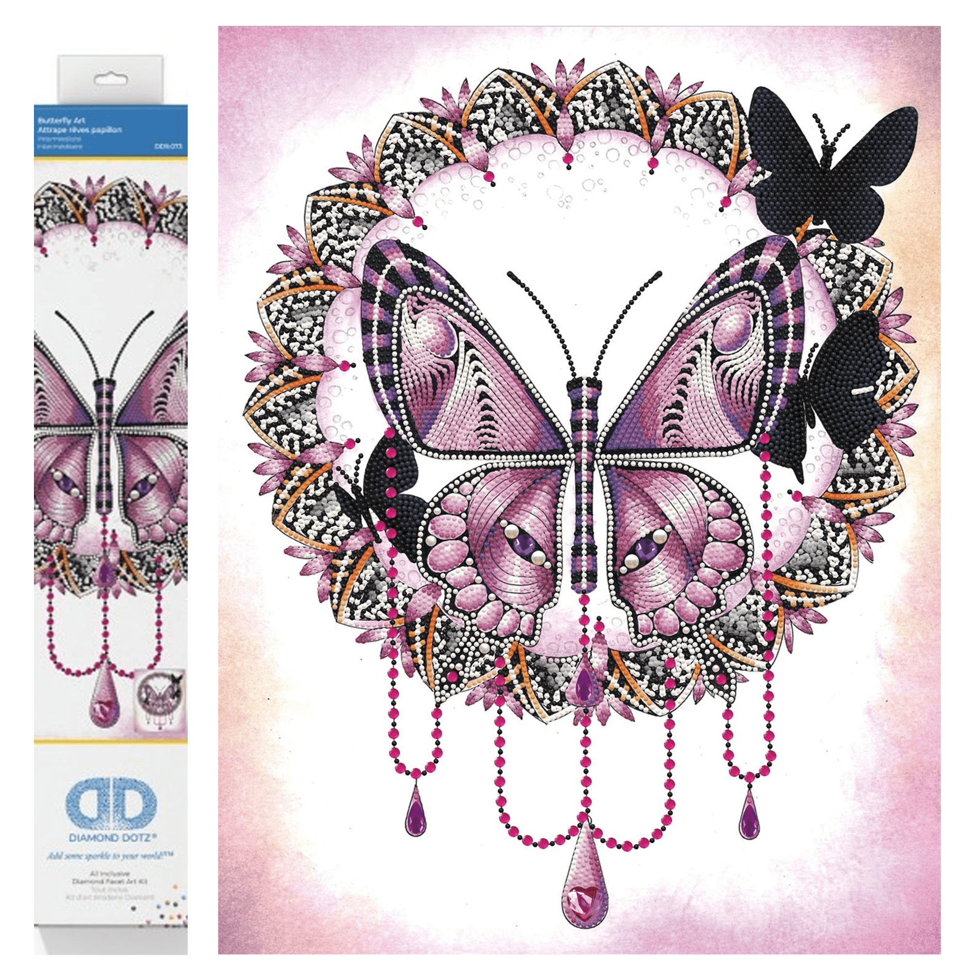 Diamond Dotz Butterfly Nature Diamond Painting Kits for Adults - Diamond Art Kits a Relaxing Creative Craft Kit with Dotz Gems 20.3"x16.3"