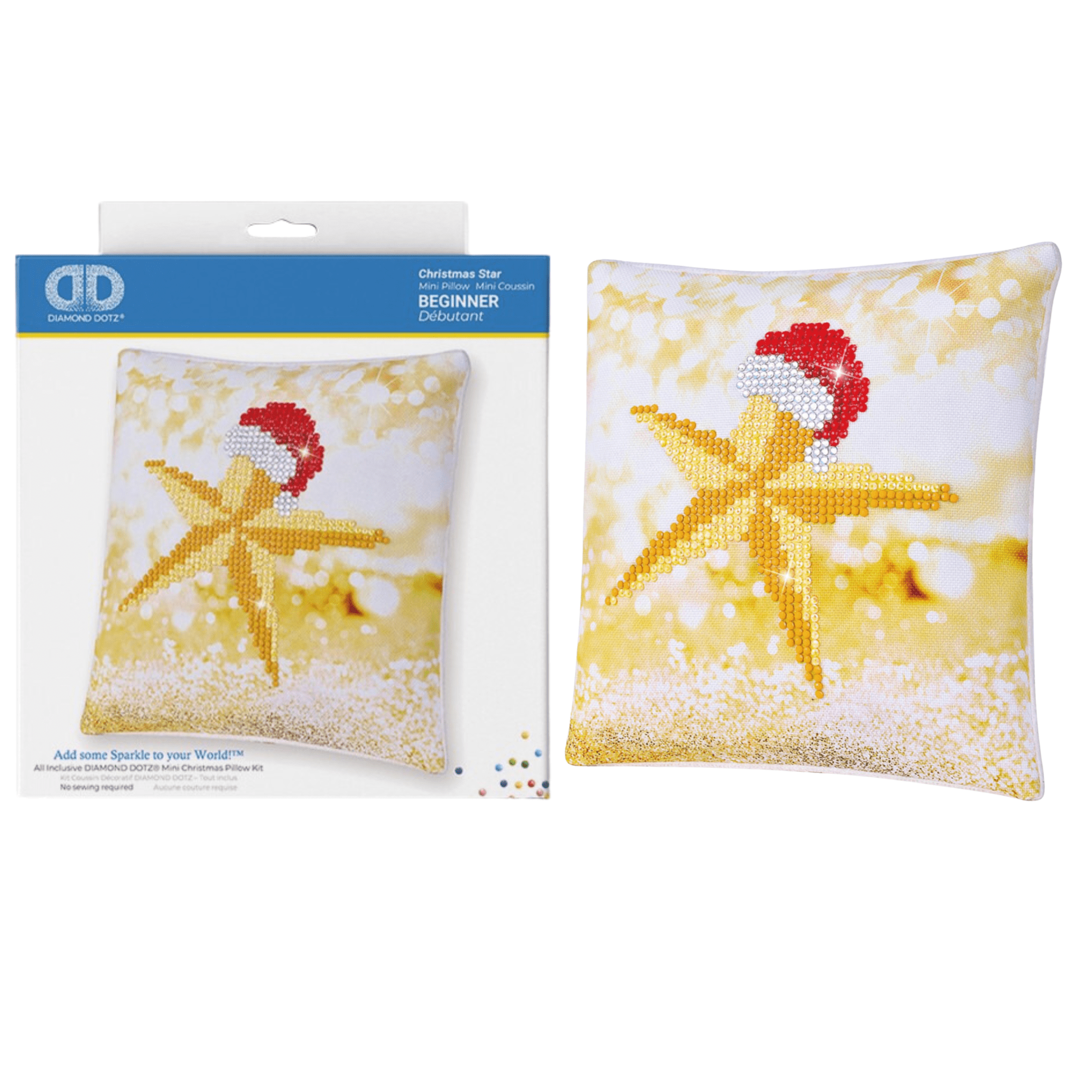 Diamond Dotz Christmas Star Pillow Diamond Painting Kits for Adults - Diamond Art Kits a Relaxing Creative Craft Kit with Dotz Gems 7"x7"