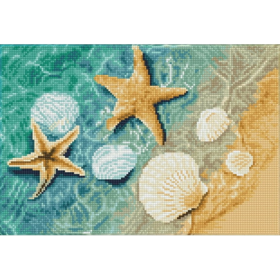 Diamond Dotz Crystal Shore Diamond Painting Kits for Adults - Diamond Art Kits a Relaxing Creative Craft Kit with Dotz Gems 11.02x6.14