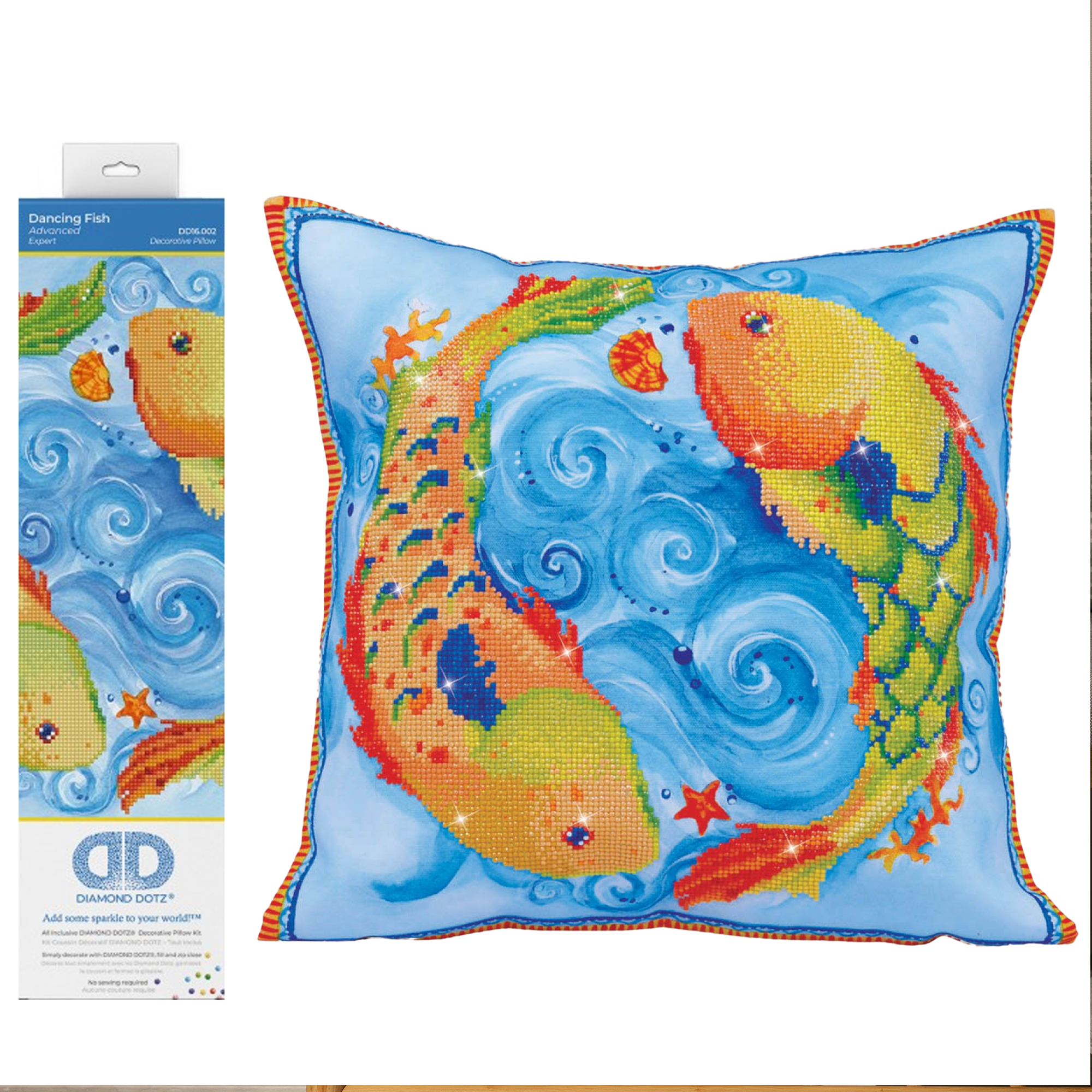 Diamond Dotz Dancing Fish Coy Diamond Painting Kits for Adults - Diamond Art Kits a Relaxing Creative Craft Kit with Dotz Gems  17.7"x17.7"