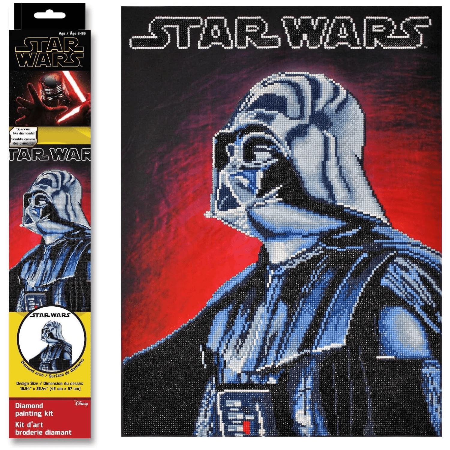 Diamond Dotz Darth Vader  Star Wars Diamond Painting Kits for Adults - Diamond Art Kits a Relaxing Creative Craft Kit with Dotz Gems 22.4"x16.5"