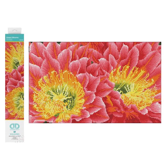 Diamond Dotz Desert Blooms Flowers Diamond Painting Kits for Adults - Diamond Art Kits a Relaxing Creative Craft Kit with Dotz Gems 12.6"x20.5"