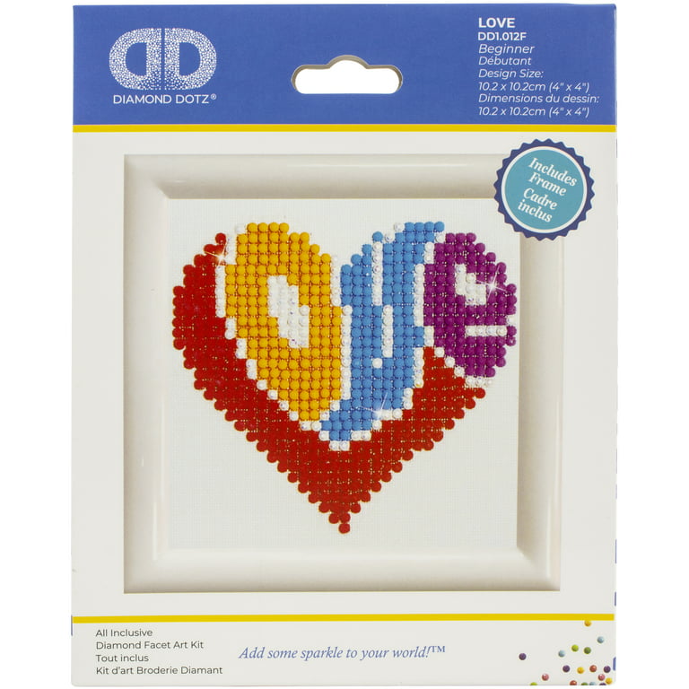 Diamond Dotz Diamond Embroidery Facet Art Kit W/ Frame-Love W