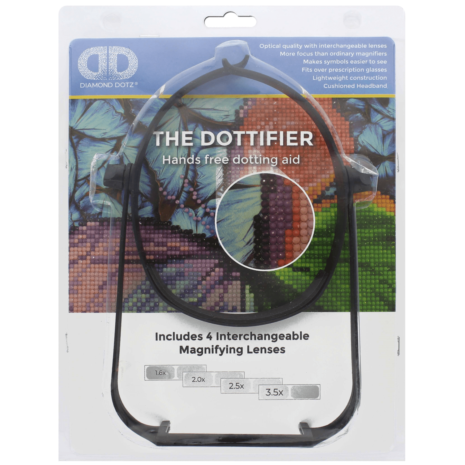 Diamond Dotz Dottifier Magnifier Versatile Magnifying Glass Reading, Lightweight Magnifier Glasses for Close Work, and Durable Magnifying Glasses for Crafts